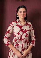 RED BOTANICAL DRESS