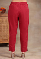 Garnet Glow Cotton Suit Set