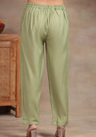 Pista Green Embroidered suit set