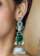 Emerald Drape Jhumkas