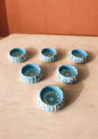 sky blue hand painted Diya
