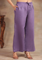 Lavender elegance Embroidered Suit Set