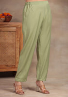 Pista Green Embroidered suit set
