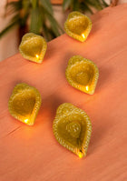 Yellow Swastic Diya Set of 6