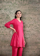 Ammanya Magenta Shibori Split Co-ord Set