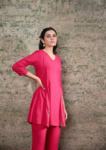 Ammanya Magenta Shibori Split Co-ord Set