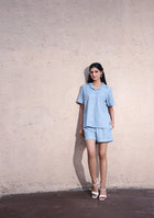 Sky Grid Night Suit