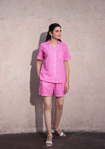 Rosy Grid Night Suit