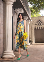 Tropical sky floral dress