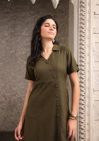 Earthcore Olive Midi Dress