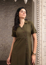 Earthcore Olive Midi Dress
