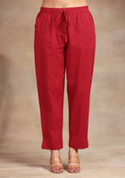 Maroon Bloom embroidered suit set