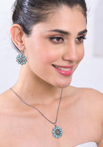 Teal Bloom Pendant Set