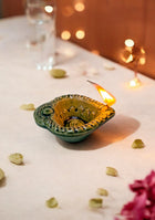 Olive Swastic Diya Set of 6