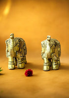Antique Brass Royal Elephant Duo