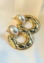 VINTAGE PEARL CREST EARRINGS