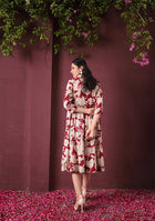 RED BOTANICAL DRESS