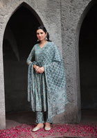 Sage Bloom Printed Suit Set