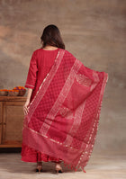 Ruby Glow Anarkali Suit Set