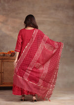 Ruby Glow Anarkali Suit Set