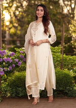 Ivory glow Zardozi Suit Set