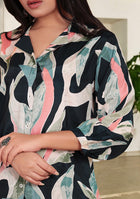 Twilight Leaf Viscose Co-ord Set