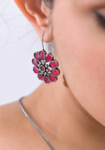 Ruby Blossom Pendant Set
