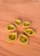 Yellow Swastic Diya Set of 6