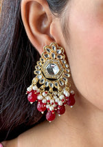 Ruby Golden Drops Earrings