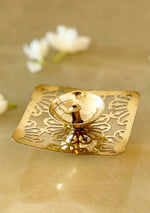 Square Shaped Brass Diya