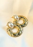 VINTAGE PEARL CREST EARRINGS