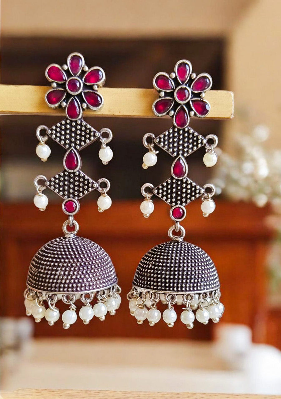 Ruby Noir Jhumka