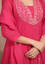 Rani Pink Anarkali with Zari Embroidery