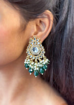 Emerald Golden Drops Earrings