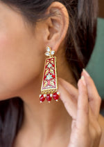 Surkh Meena Earring