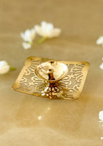 Square Shaped Brass Diya