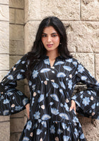 Blue Lotus Flared Dress