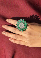 Enchanting Emerald Cocktail Ring