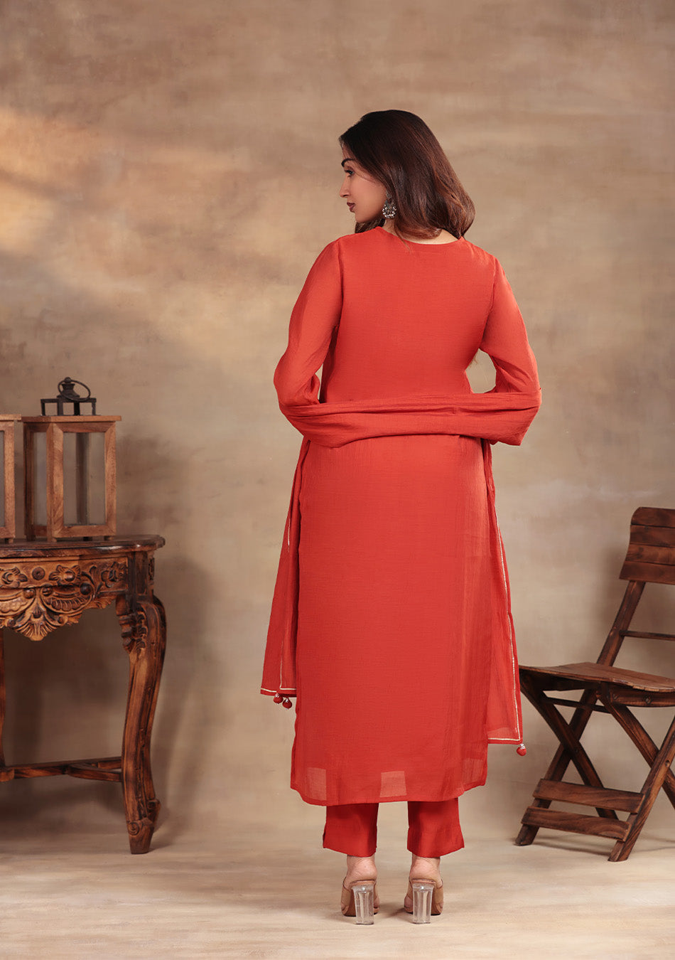 Amber Glow Handwork Suit Set