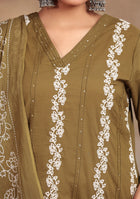 Olive Meadow Cotton Suit Set
