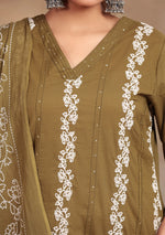 Olive Meadow Cotton Suit Set