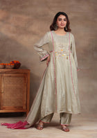 Pearl Glow Embroidered Suit Set