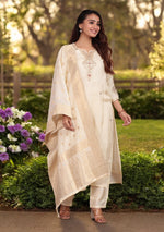 Ivory glow Zardozi Suit Set