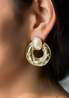 VINTAGE PEARL CREST EARRINGS