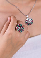 Crimson & Ivy Blossom Pendant Set