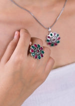 Crimson & Ivy Blossom Pendant Set