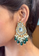 Emerald Golden Drops Earrings