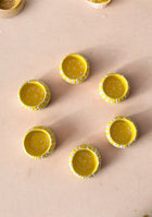 Handcrafted Yellow painted Diya