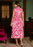 Dark Pink Floral Aura Dress