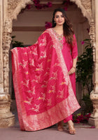 Rose Radiance Embroidered Suit Set